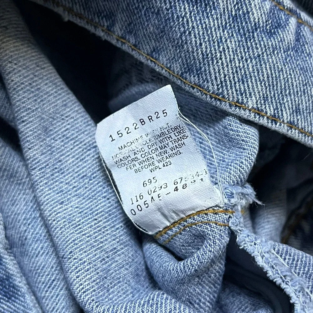 Vintage‎ Levi's Loose Fit Jeans 36x32 Blue Light Denim Distressed Gold Tab 90s